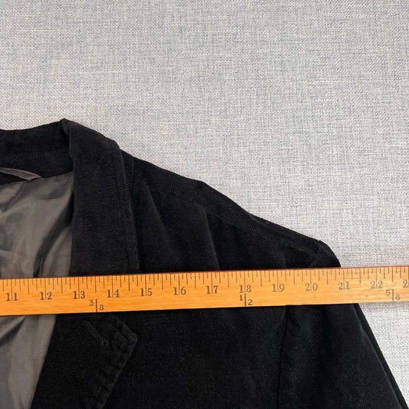 Vtg Y2K GAP Cotton Blazer Sport Coat Jacket Men XL 46R Black Tailored Academia - Picture 10 of 16